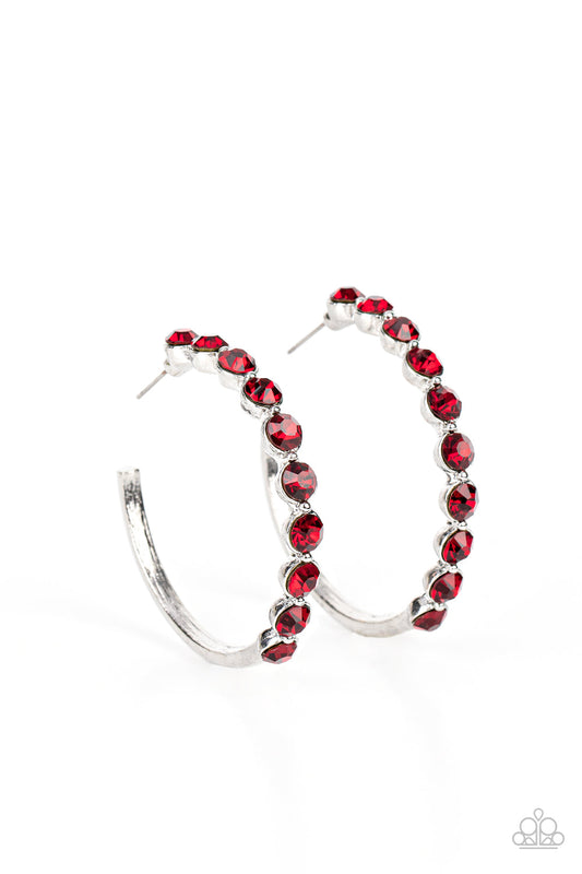 Paparazzi Photo Finish - Red Earrings - Pusher P