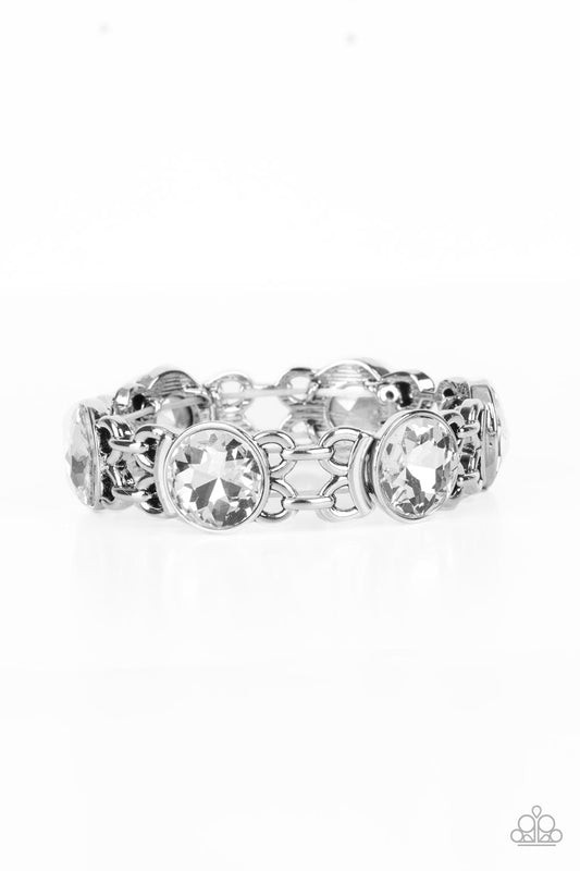Paparazzi Devoted to Drama - White Bracelet - Pusher P