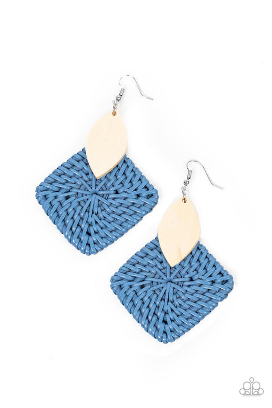Paparazzi Sabbatical WEAVE - Blue Earrings - Pusher P