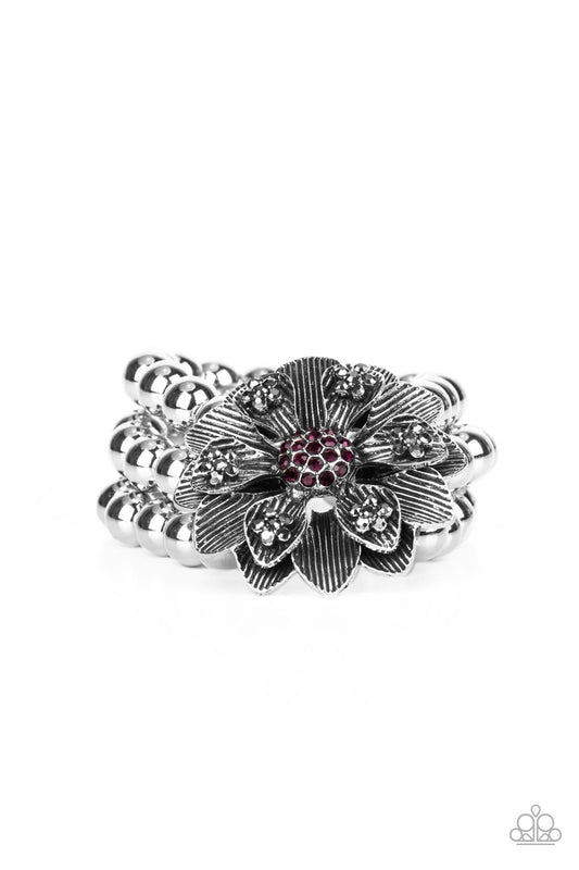 Paparazzi Botanical Bravado - Purple Bracelet - Pusher P