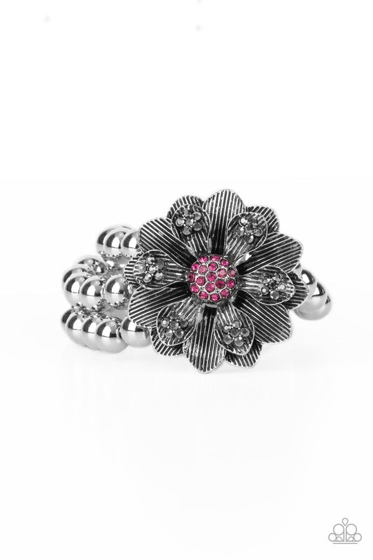 Paparazzi Botanical Bravado - Pink Bracelet - Pusher P