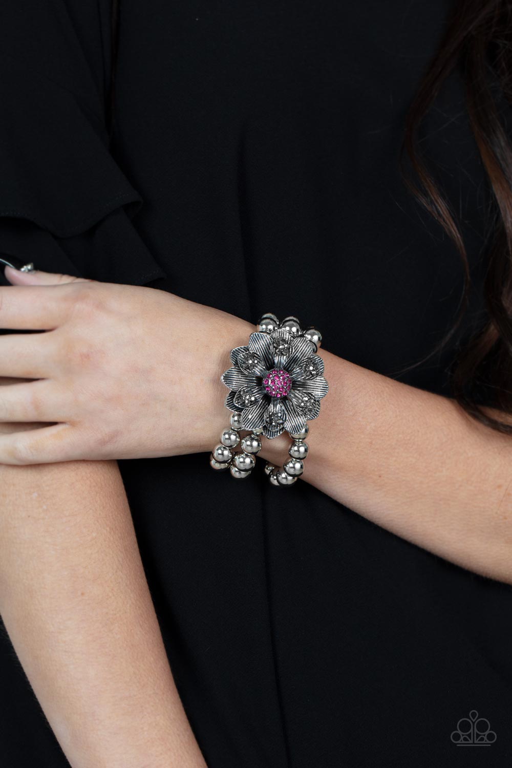 Paparazzi Botanical Bravado - Pink Bracelet - Pusher P