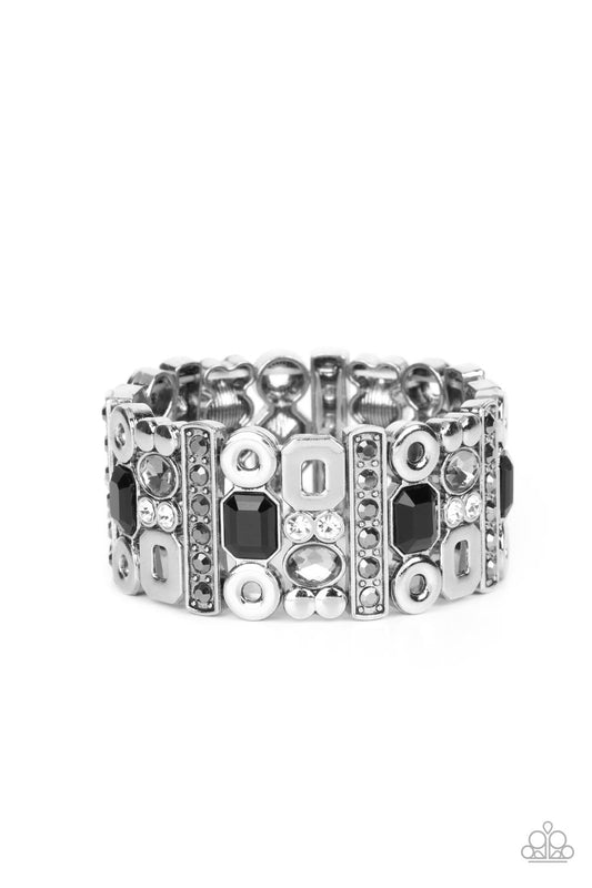 Paparazzi Dynamically Diverse - Black Bracelet - Pusher P