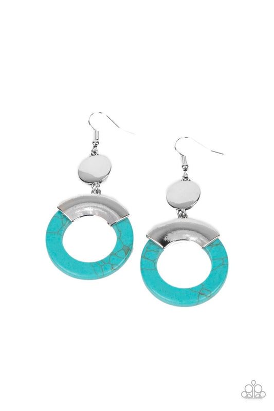 Paparazzi ENTRADA at Your Own Risk - Blue Earrings - Pusher P