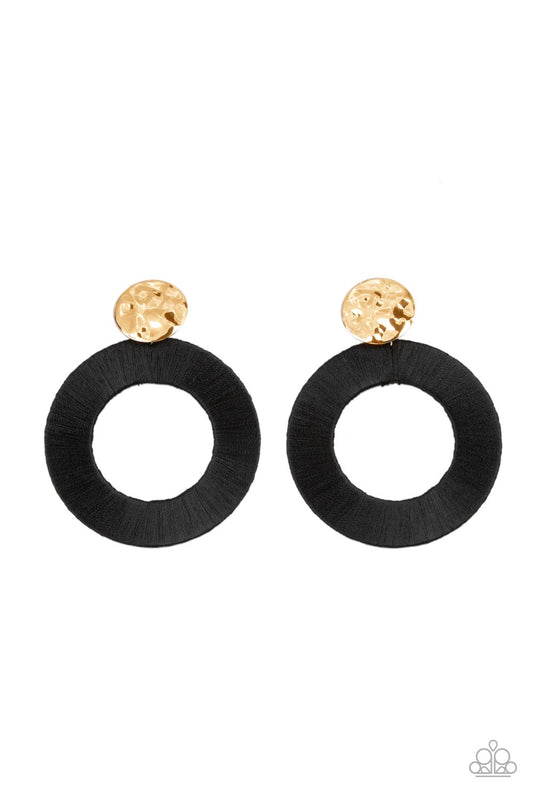 Paparazzi Strategically Sassy - Black Earrings - Pusher P