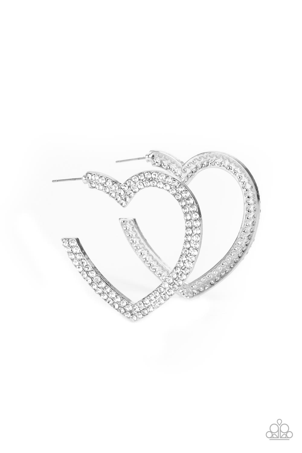 Paparazzi AMORE to Love - White Earrings - Pusher P