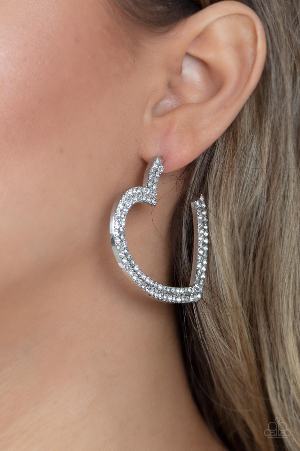 Paparazzi AMORE to Love - White Earrings - Pusher P