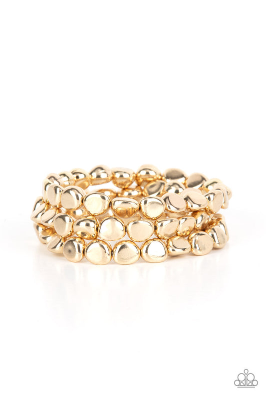Paparazzi HAUTE Stone - Gold Bracelet - Pusher P