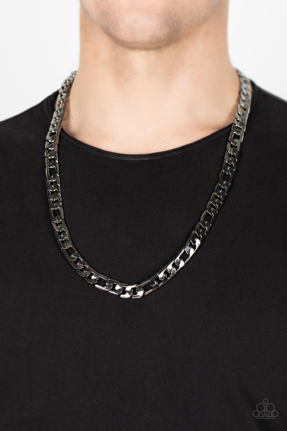 Metro Beau - Black Gunmetal Urban Chain Necklace | Paparazzi Accessories