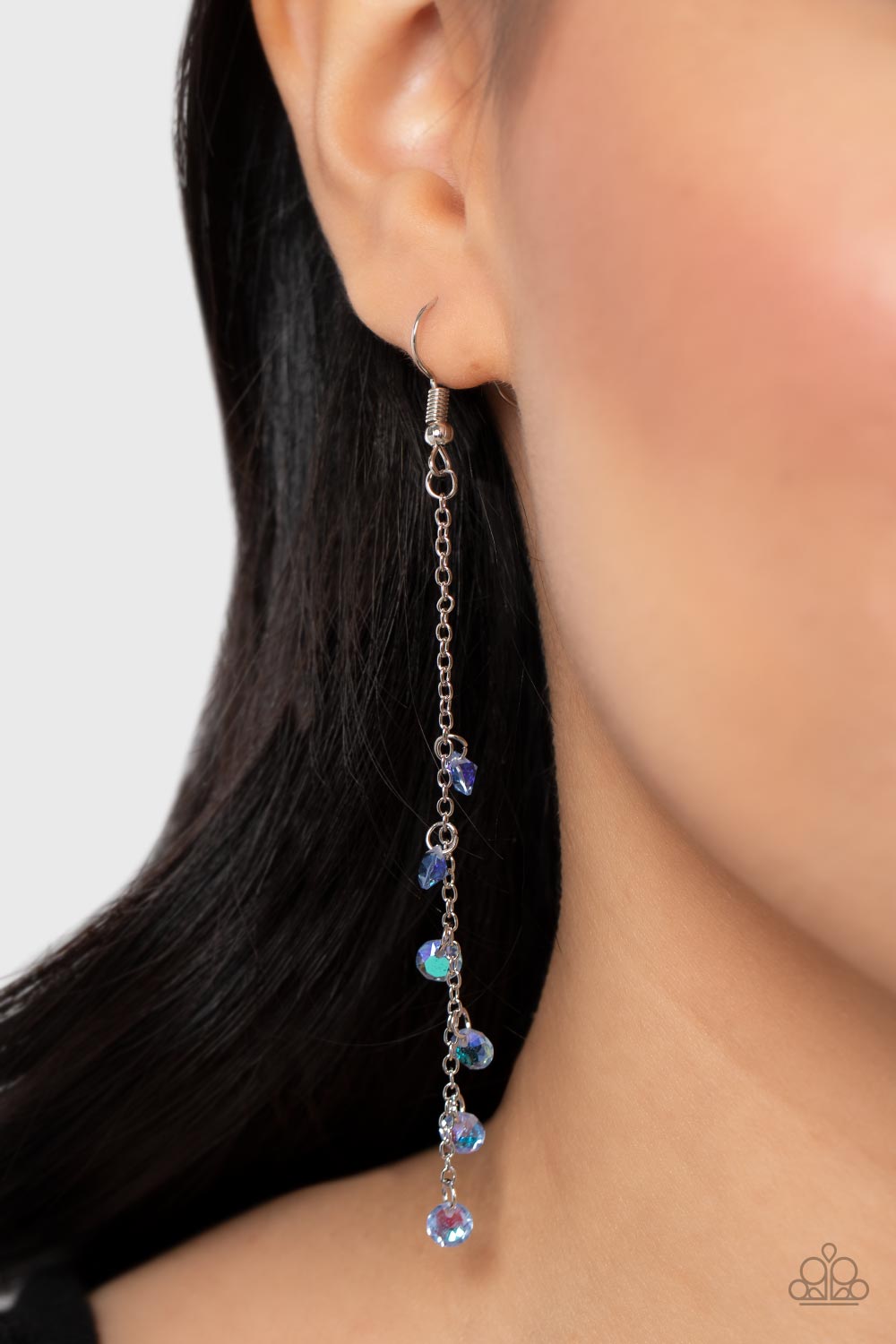 Paparazzi Extended Eloquence - Blue Earrings - Pusher P