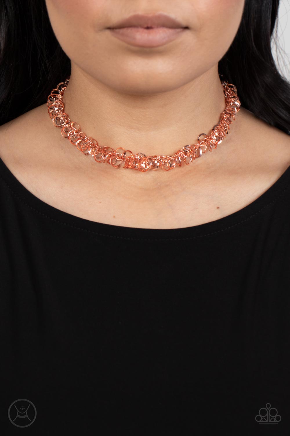 Paparazzi Cause a Commotion - Copper Choker Necklace - Pusher P