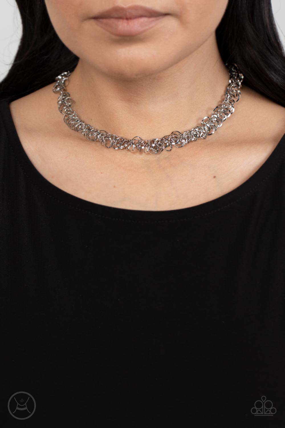 Paparazzi Cause a Commotion - Silver Choker Necklace - Pusher P