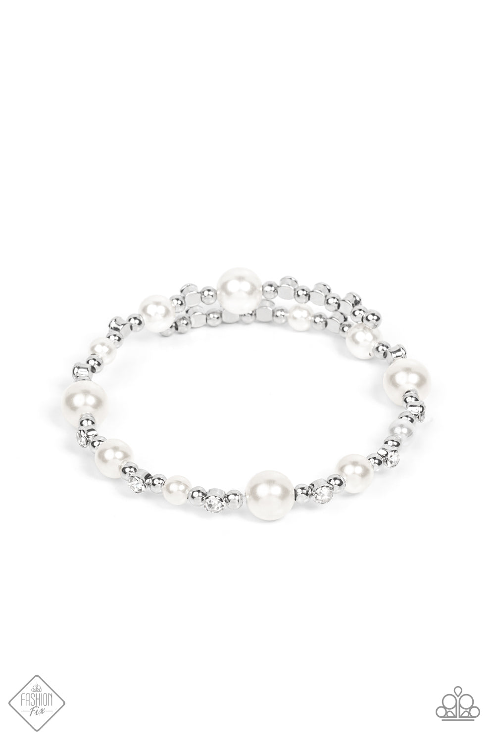 Paparazzi Chicly Celebrity Fashion Fix - White Bracelet - Pusher P