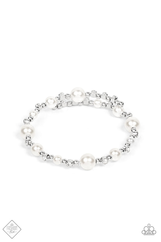 Paparazzi Chicly Celebrity Fashion Fix - White Bracelet - Pusher P