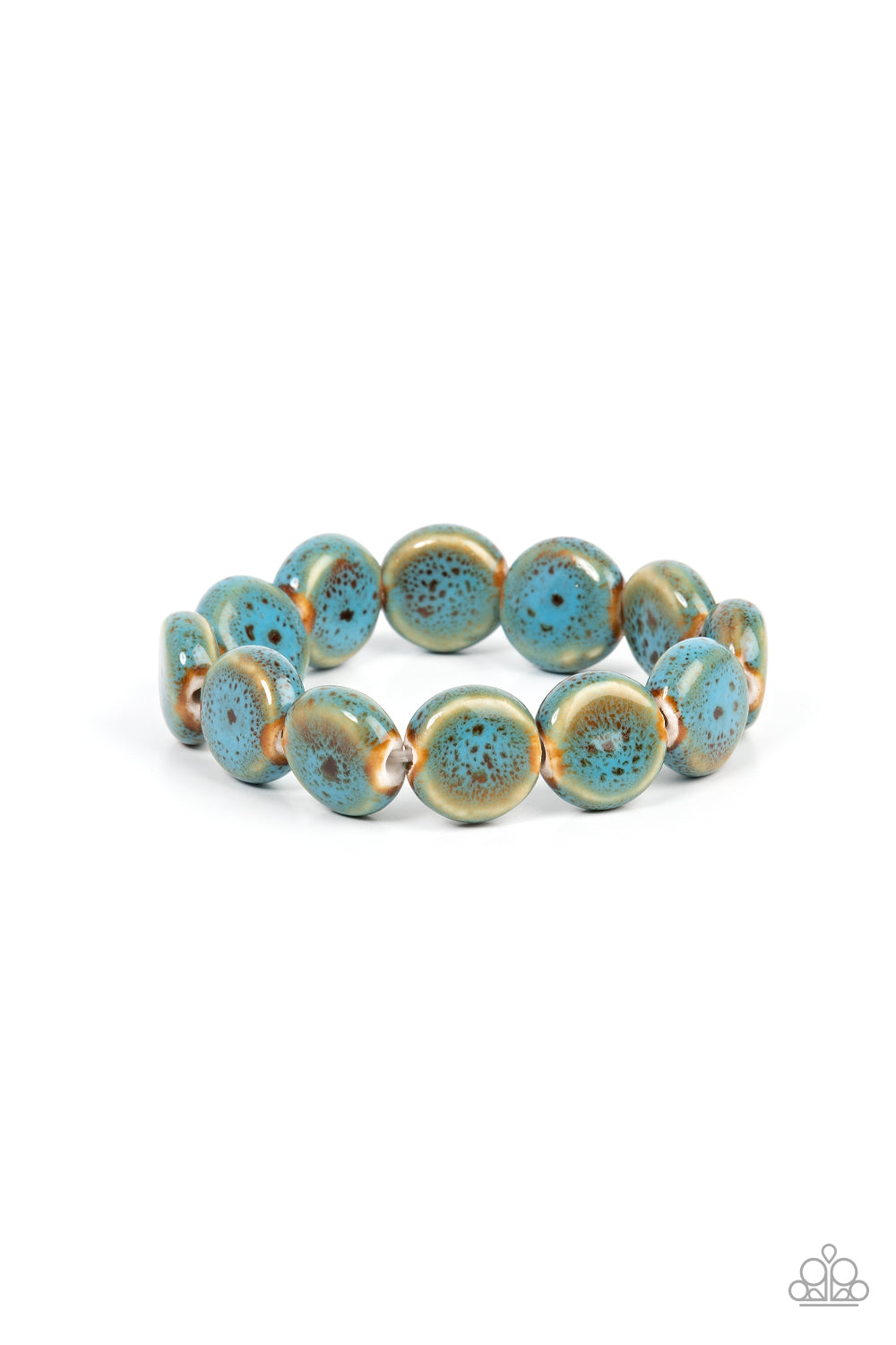 Paparazzi Earthy Entrada - Blue Bracelet-Paparazzi Jewelry Images