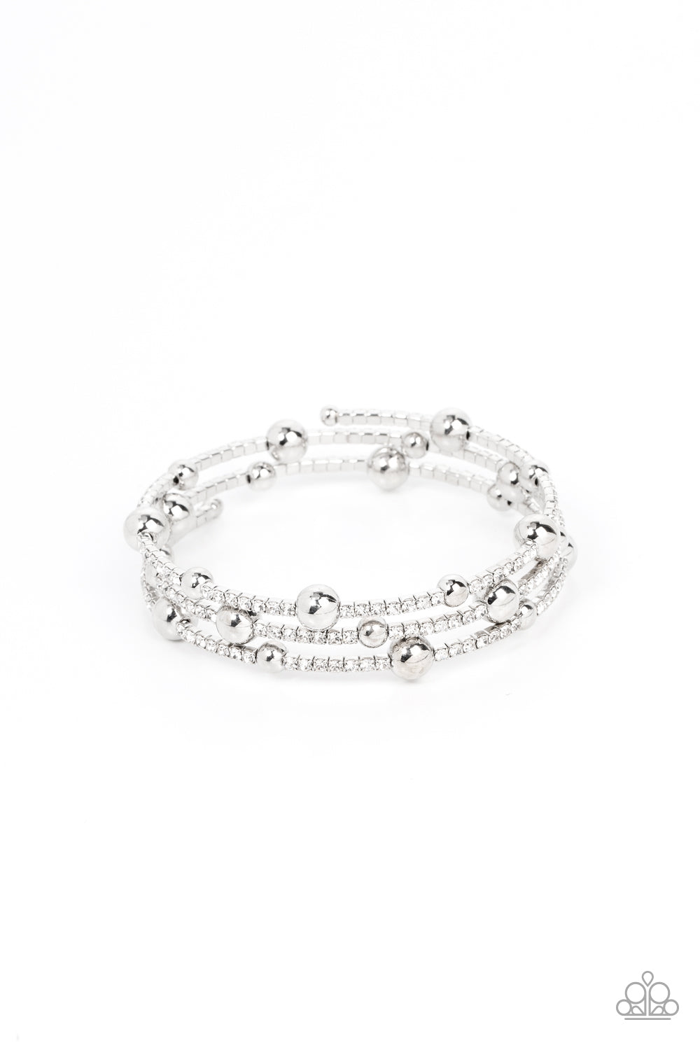 Paparazzi Spontaneous Shimmer - White Bracelet - Pusher P