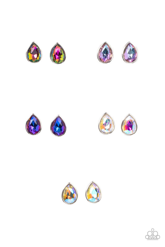 Paparazzi Starlet Shimmer Iridescent Teardrop Earrings - Pusher P