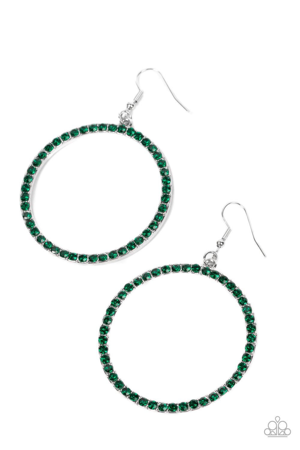 Paparazzi Head-Turning Halo - Green Earrings - Pusher P