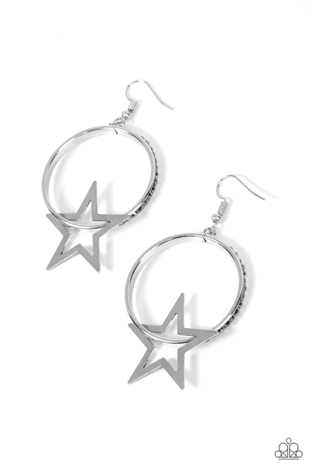 Paparazzi Superstar Showcase - Silver Earrings - Pusher P
