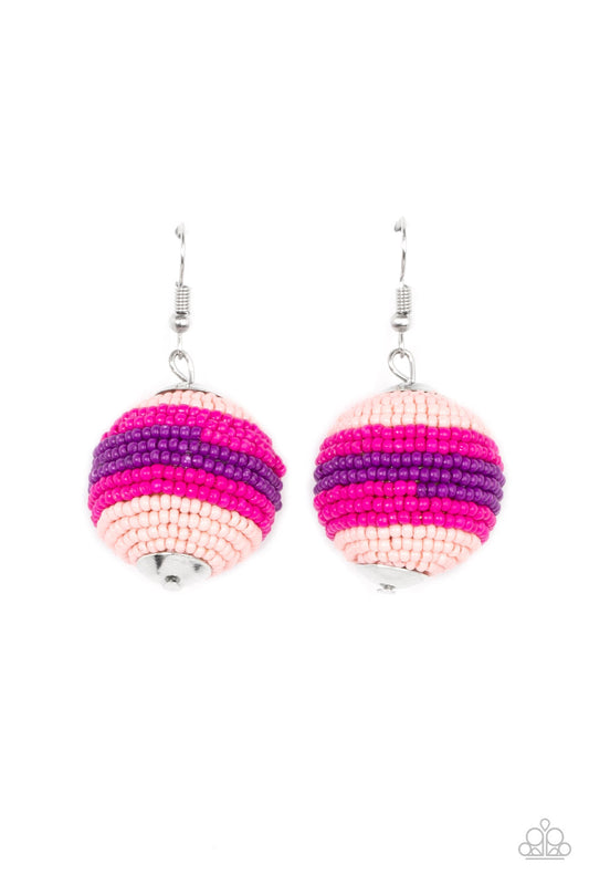 Paparazzi Zest Fest - Pink Earrings - Pusher P