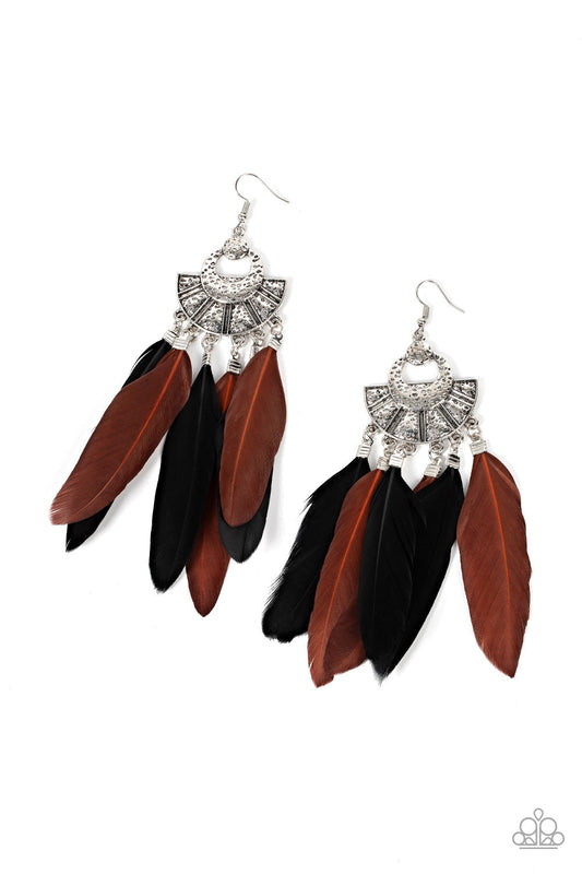 Paparazzi Plume Paradise - Multi Earrings - Pusher P