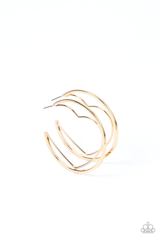 Paparazzi Love Goes Around - Gold Earrings - Pusher P