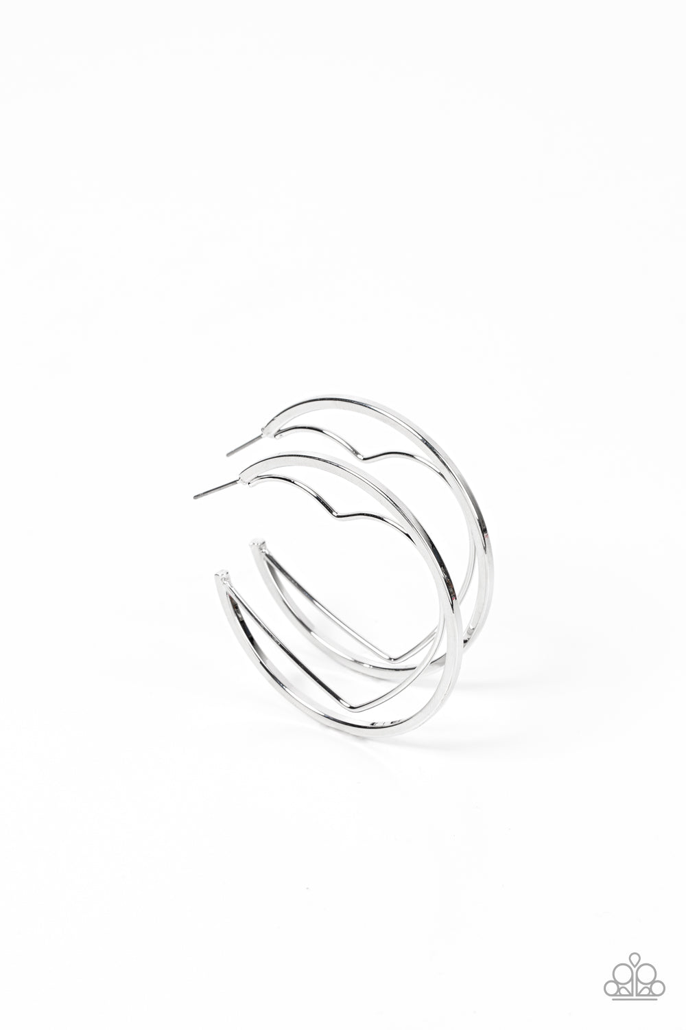 Paparazzi Love Goes Around - Silver Earrings - Pusher P