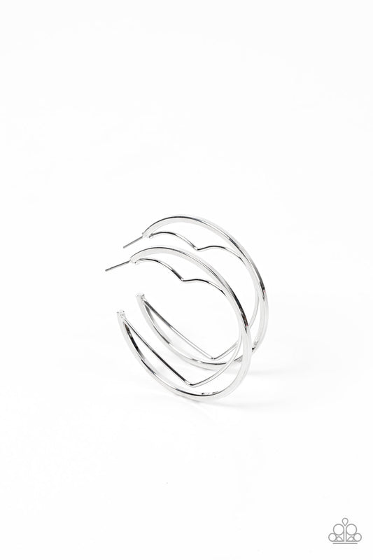 Paparazzi Love Goes Around - Silver Earrings - Pusher P