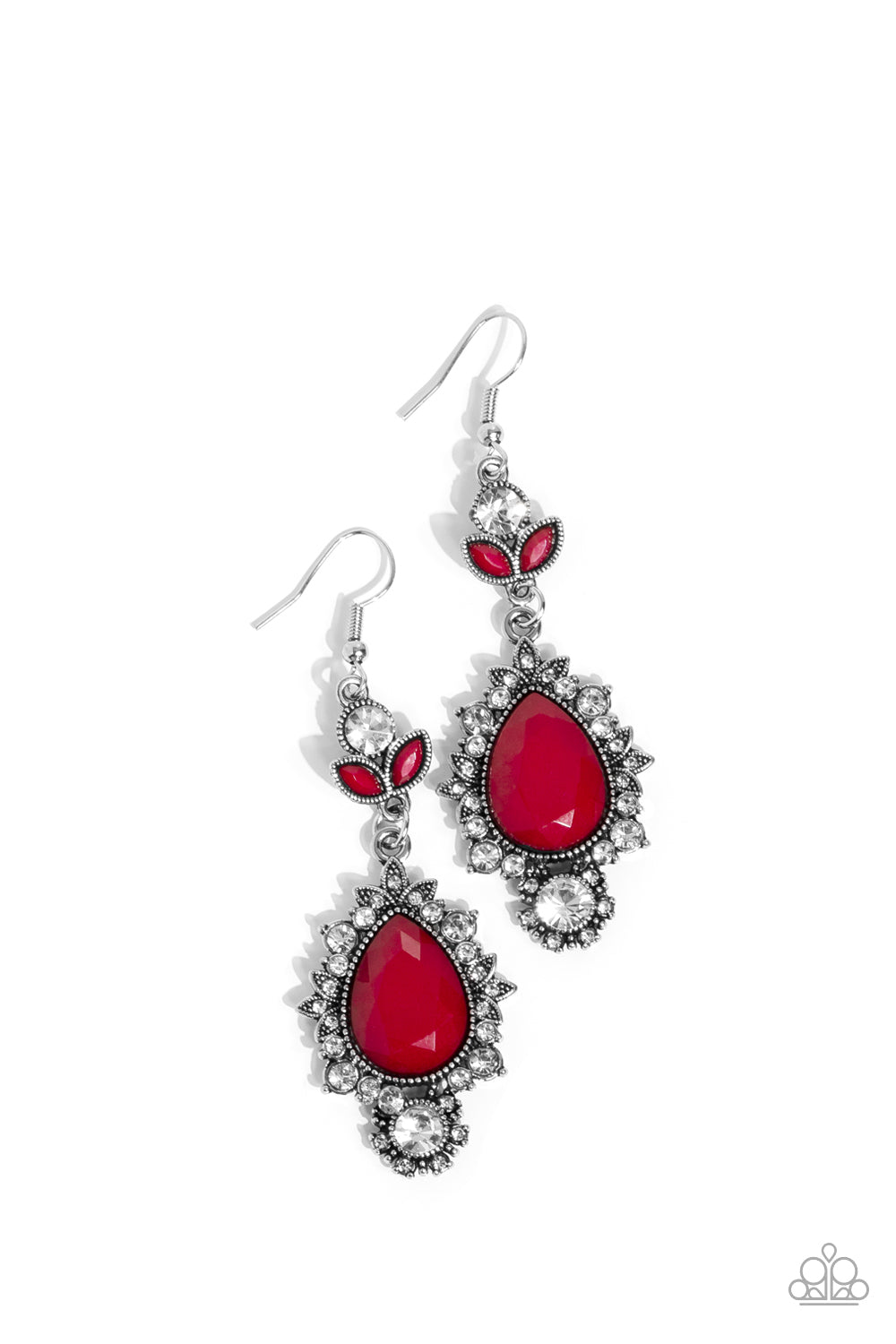 Paparazzi SELFIE-Esteem - Red Earrings - Pusher P
