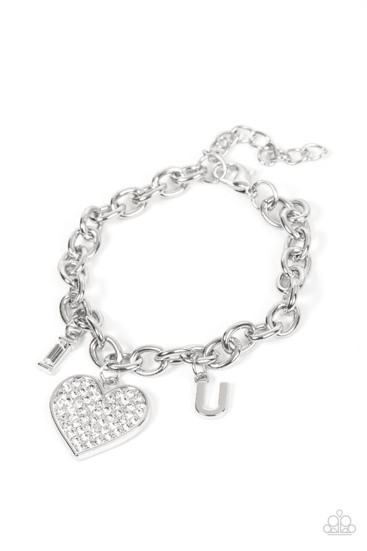 Paparazzi Declaration of Love - White Bracelet - Pusher P