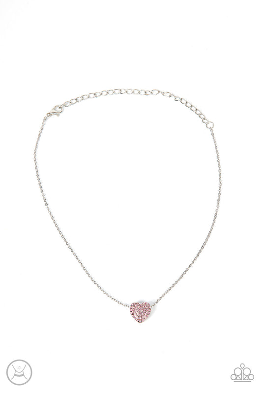 Paparazzi Twitterpated Twinkle - Pink Choker Necklace