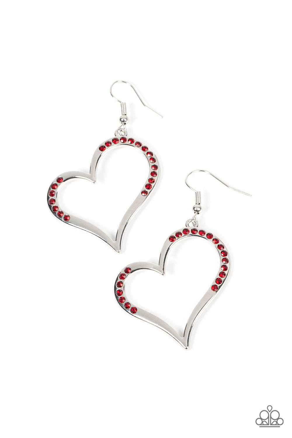 Paparazzi Tenderhearted Twinkle - Red Earrings - Pusher P