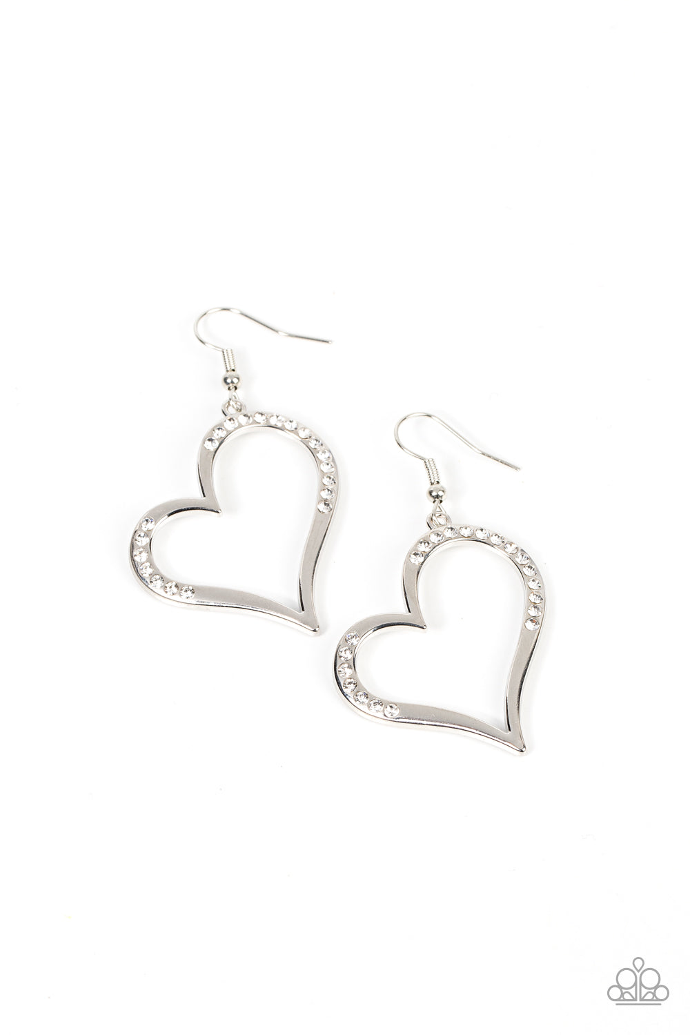 Paparazzi Tenderhearted Twinkle - White Earrings - Pusher P