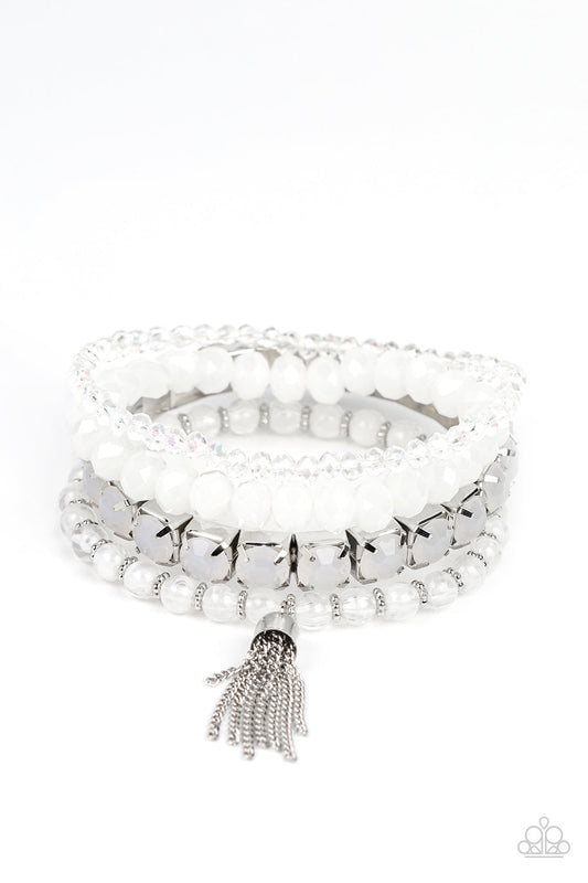 Paparazzi Day Trip Trinket - White Bracelet - Pusher P