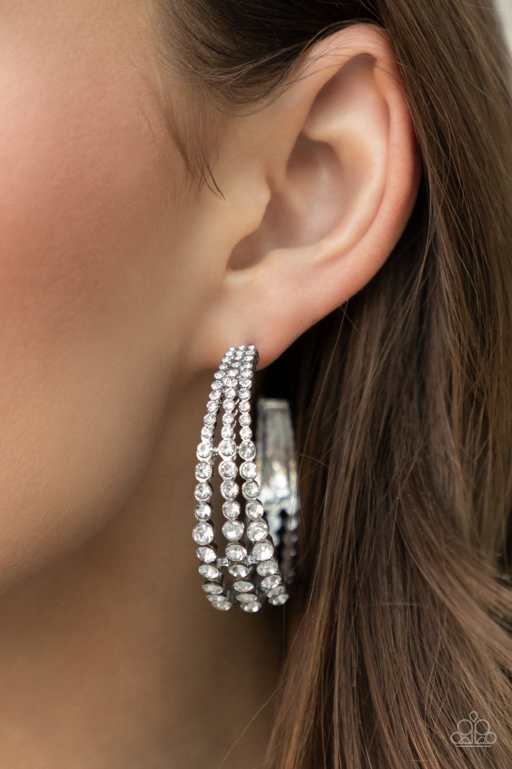 Paparazzi Cosmopolitan Cool - White Earrings - Pusher P