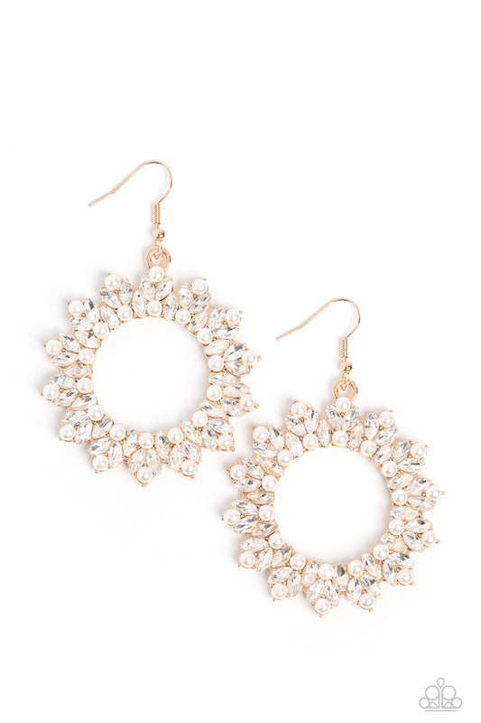 Paparazzi Combustible Couture - Gold Earrings