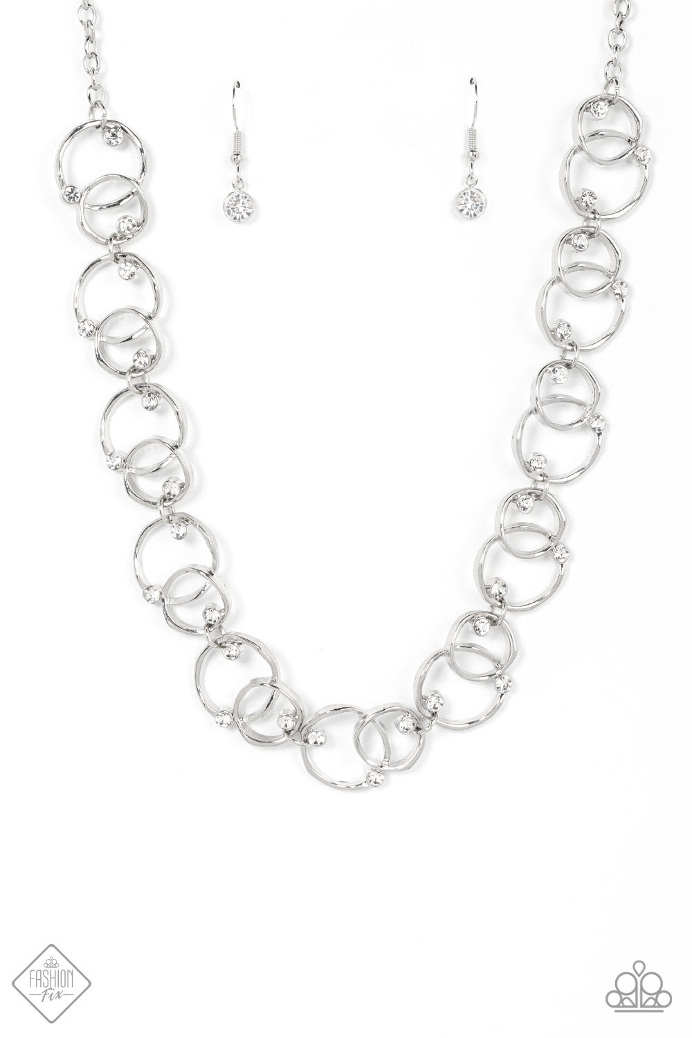 Paparazzi Center of My Universe - White Fashion Fix Necklace - Pusher P