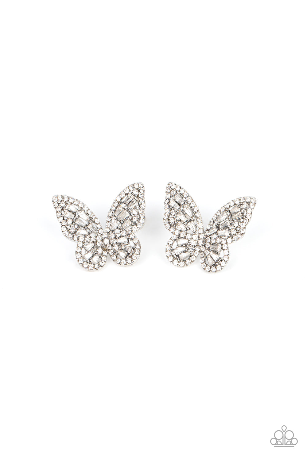 Paparazzi Smooth Like FLUTTER - White Earrings - Pusher P