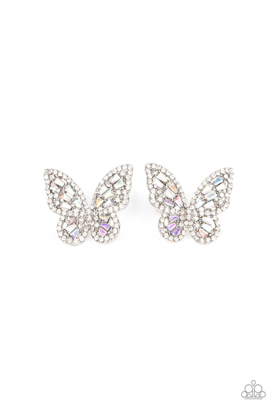 Smooth Like FLUTTER - Multi Butterfly Earrings - Paparazzi Jewelry Paparazzi Jewelry Images