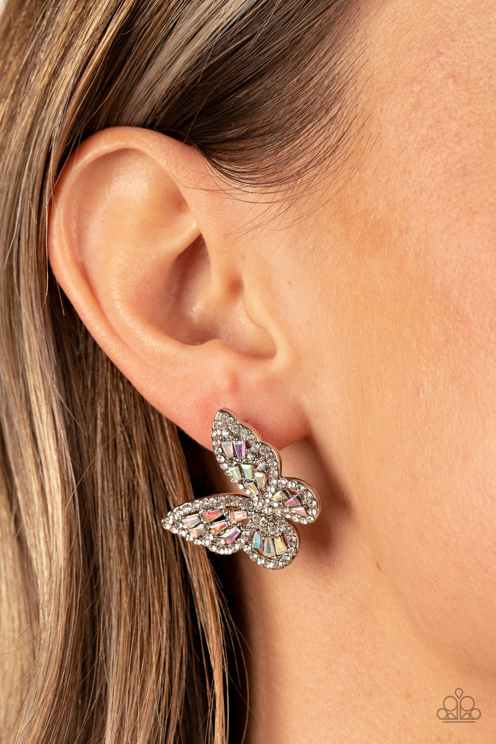Smooth Like FLUTTER - Multi Butterfly Earrings - Paparazzi Jewelry Paparazzi Jewelry Images
