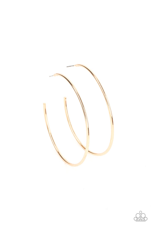 Paparazzi Can I Get a HOOP HOOP - Gold Earrings - Pusher P