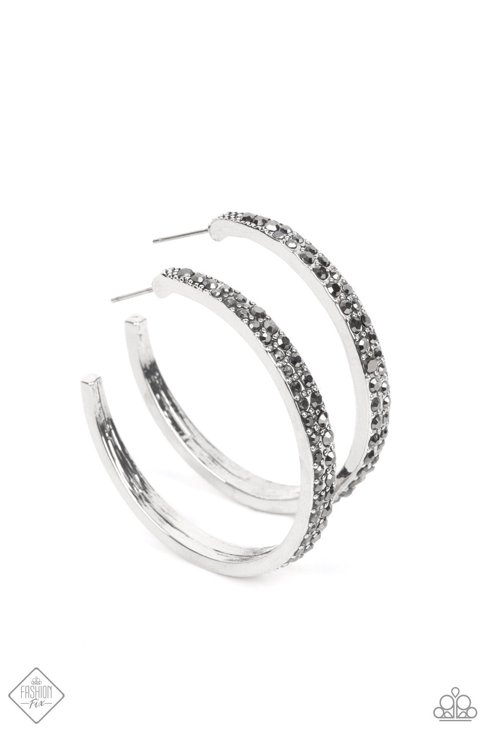 Paparazzi Tick, Tick, Boom! - Silver Fashion Fix Earrings - Pusher P