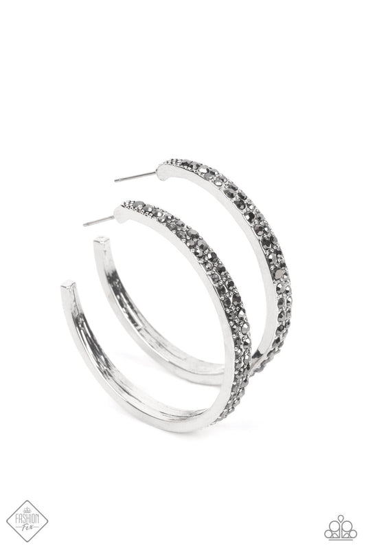 Paparazzi Tick, Tick, Boom! - Silver Fashion Fix Earrings