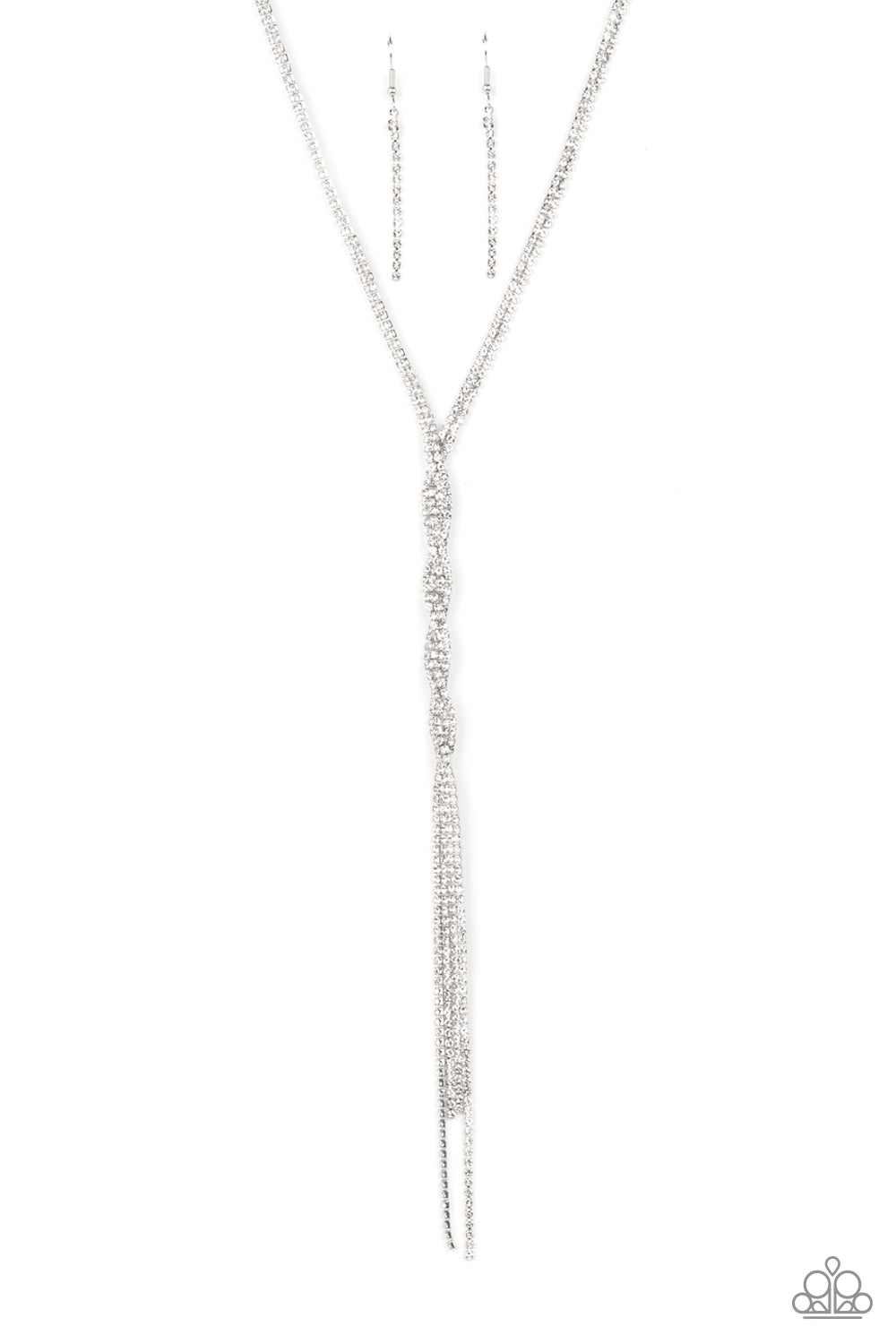 Paparazzi Impressively Icy - White Necklace - March 2022 Life Of The Party Exclusive - Pusher P