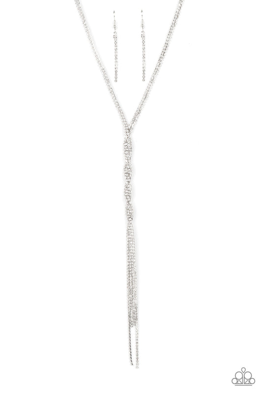 Paparazzi Impressively Icy - White Necklace - March 2022 Life Of The Party Exclusive - Pusher P