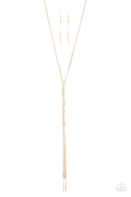 Paparazzi Impressively Icy - Gold Necklace