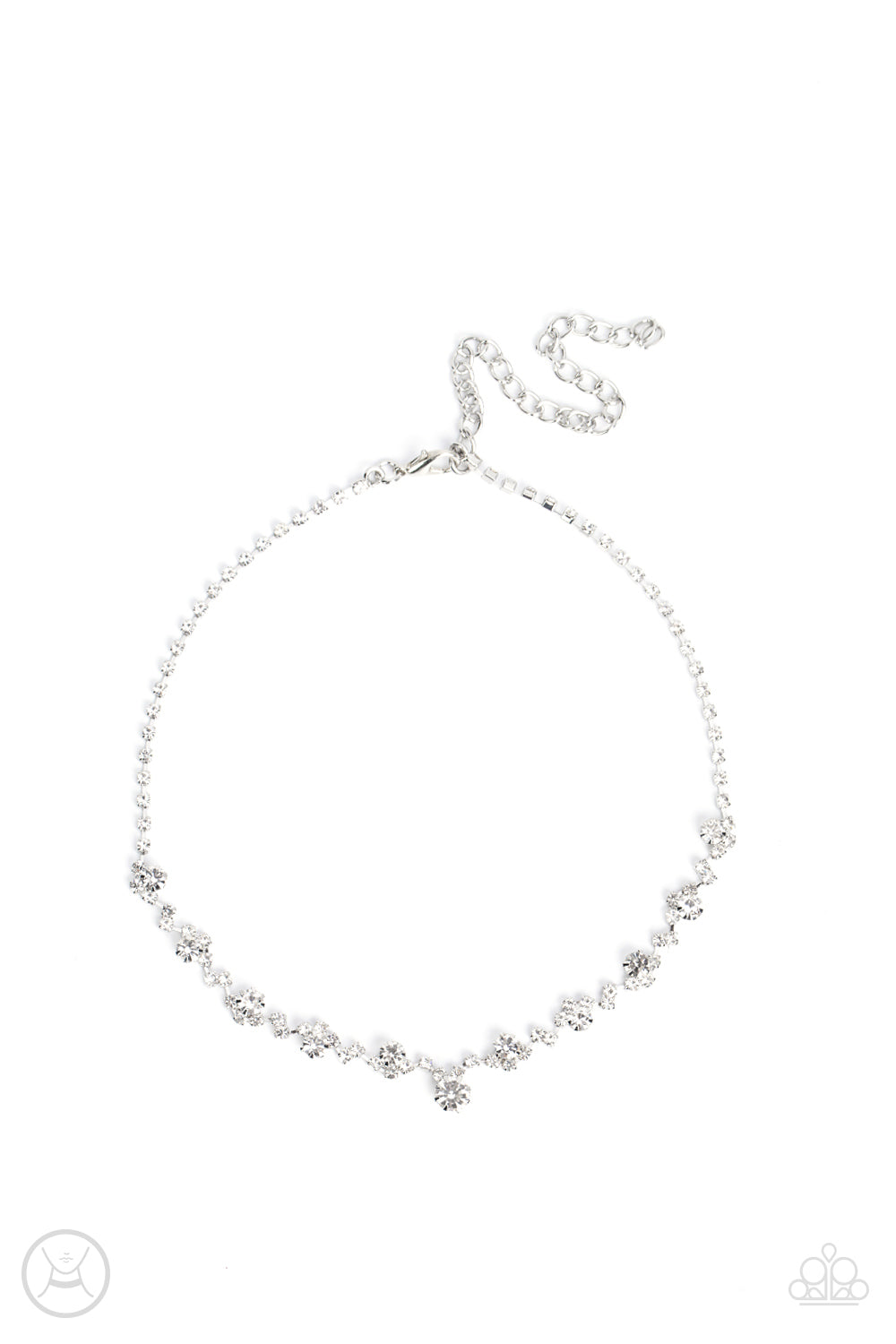 Paparazzi Regal Rebel - White Choker Necklace-Paparazzi Jewelry Images