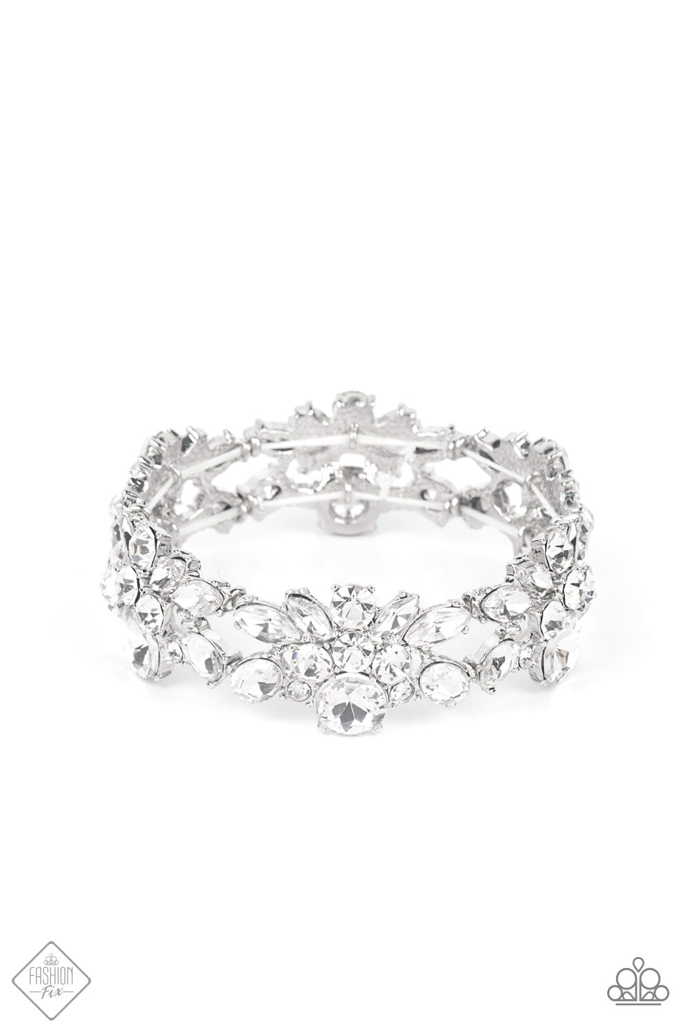Paparazzi Beloved Bling - White Bracelet - Fashion Fix - Pusher P