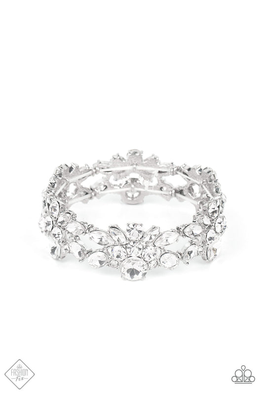 Paparazzi Beloved Bling - White Bracelet - Fashion Fix - Pusher P