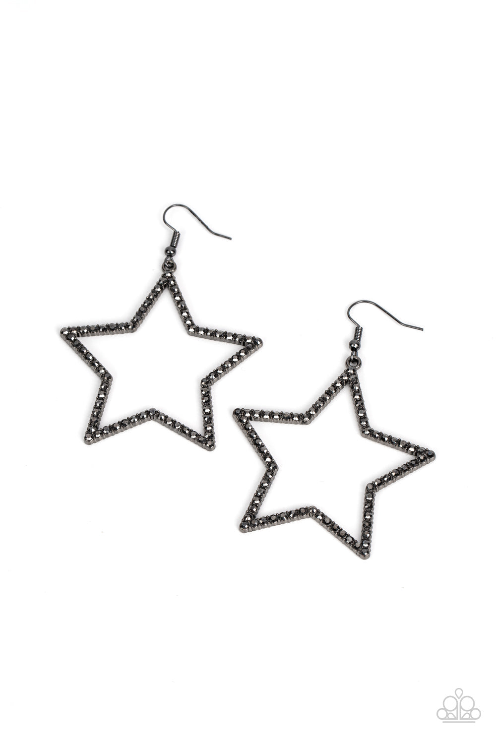 Paparazzi Supernova Sparkle - Black Earrings - Pusher P